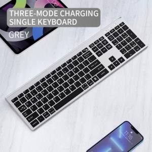 NexusClick 104 Keys Wireless Keyboard Mouse Ofiice Set 2.4G USB receiver Type-C Rechargeable Ergonomic silent For Laptop Tablet