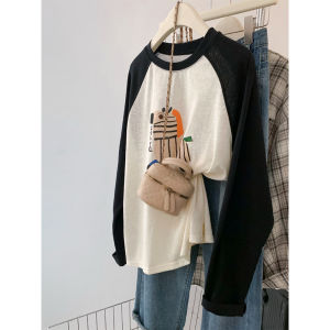 plus Size American Retro Shoulder Insert Long Sleeve T-Shirt Womens Early Autumn New Style Super Beautiful Base Shirt Top