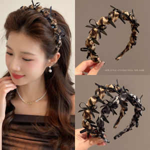 Bengal Tiger Print Hairband Womens High Hairline Face Washable Daily Wear Butterfly Knot Hairband Fashionable Hair Accessory