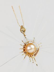 จี้เงินแท้ S925 สำหรับทำเครื่องประดับ DIY พร้อมลูกปัดกลมขนาด 10-11 มม. จี้สร้อยคอเงินสีทองและเงินสำหรับผู้หญิง