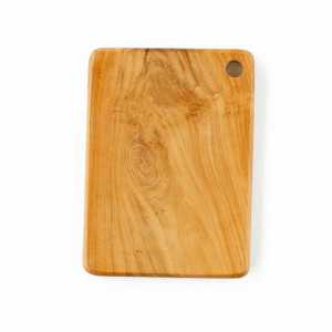 Talenan Kayu Jati Asli 20x30cm Lubang Pojok Food Grade Bahan Natural Props Foto