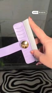 Ergonomic Rotating Crevice Cleaner with Hard Bristles for Efficient Glass and Household Cleaning