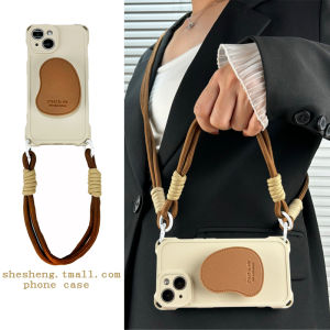 Vintage Leather Phone Case with Lanyard Handheld Style for Xiaomi Womens Model K70 K60 New K50 Note12 Note11 Soft Silicone Protection