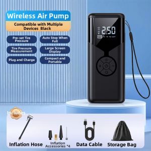 Wireless High-Pressure Portable Air Pump With Tire Pressure Measurement