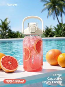 Vanow | Large Capacity Summer Water Bottle Durable High Temperature Portable Straw Cup