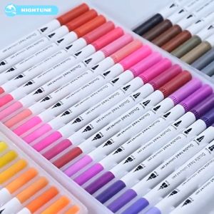 Watercolor Brush Pen Colors Marker Pens Painting Drawing Art Supplies Dual Tip Brush Pen Highlighter