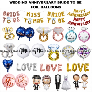 Wedding Foil Balloon Propose Anniversary Deco Kahwin Belon Balloons Bride To Be Marry Bridal Ulang Tahun