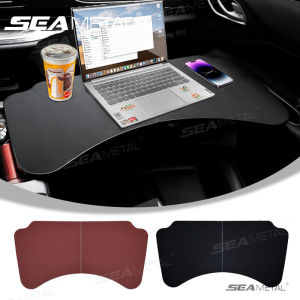 ที่ใส่ถาดเครื่องดื่มรับประทานอาหารแบบโต๊ะถาดอาหารในรถเย็บรถพับได้พวงมาลัยโต๊ะวางถาดแล็ปท็อปความมั่นคงสูงอเนกประสงค์