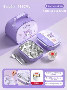 YOULUNMEI | Hộp Cơm Phân Cách Bằng Thép Không Gỉ Có Tấm Cách Nhiệt