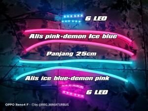 Sepasang Lampu LED DRL ALIS+Demon 25cm Untuk Motor/Mobil DC 12V  Murahh