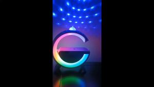 METECH Bluetooth Speaker 15W LED Atmosphere RGB Light Wireless Charger Desk Lamp Lamp Smart Speaker