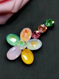 Original MiLong Rainbow Crystal Duckbill Hair Clip Womens Side Hair Accessory Floral Hair Ornament Korean Style Fashion Jewelry