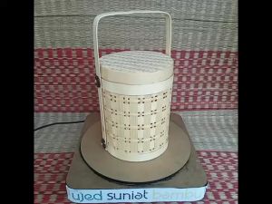 keranjang toples kue 250 gram dari bambu anyaman mata itik