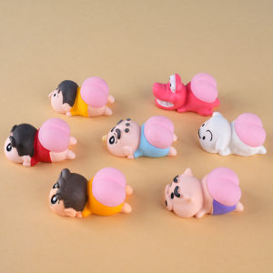 YF Crayon Shin‑chan Nohara Shinnosuke Action Figure Cute Butt Pose PVC Anime Desktop Ornament FY