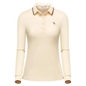 TTYGJ | Warm Fleece Long Sleeve Golf Polo Shirt