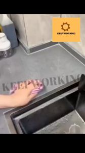KEEPWORKING  New Fantasy Style Draining Mat - Vintage Plates Dish Drying Mat Microfiber Absorbent Dish Draining Mat Soft Diatom Mud Non-Slip Drain Pad Quick Dry Mat for Kitchen