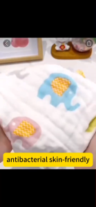 LUXU 100%Cotton Face Towel for Kids Baby Antibacterial Bimpo Face Towel Feeding Handkerchief