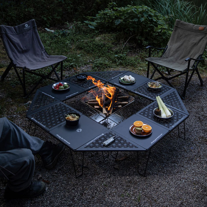 Coman Stainless Steel Japanese Style Folding Table Camping Table