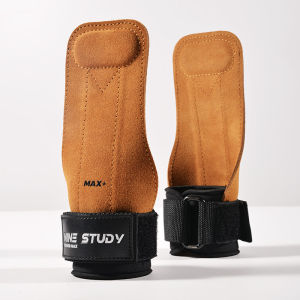 Mens Cowhide Wrist-Support Single Bar Pull-Up Assistance Straps