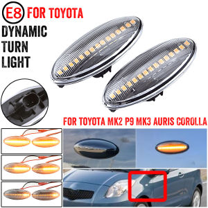 2 pieces Led Dynamic Side Marker Turn Signal Lights Sequential Blinker For Toyota Yaris Mk2 P9 RAV4 Mk3 ACA3/ALA3 Auris Mk1 E15