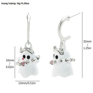 Takara Tomy | Bông Tai Ma Nhỏ Dễ Thương Phụ Kiện Trang Sức Thời Trang Dành Cho Phụ Nữ Và Bé Gái Trang Sức Trang Phục Hóa Trang Halloween Tinh Tế