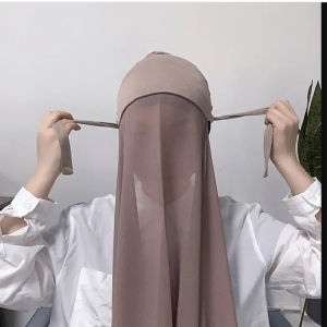 Fashion Chiffon Instant Scarf With Adjustable Inner Caps Set For Woman Muslim Scarf Hijab  Lady Headband Wrap Easy To Wear Shawl