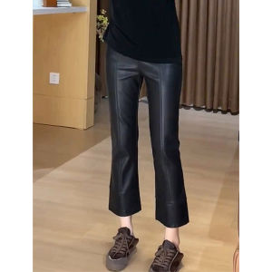 Slimming Petite French Styled Spring Leather Pants