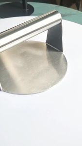 Dụng Cụ Ép Thịt Bằng Tay Inox Hình Vuông và Tròn Để Làm Bít Tết