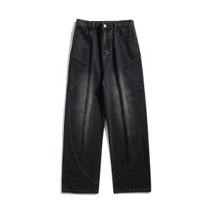 กางเกงยีนส์ทรงหลวมขาตรงสำหรับผู้ชาย ทรงหลวม กางเกงขายาวทรงหลวม ทรงหลวม ทรงหลวม กางเกงยีนส์ทรงหลวมสำหรับผู้ชาย