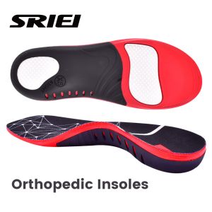 SRIEI 1Pair Premium Orthopedic Insoles Arch Support Plantar Fasciitis Feet Insoles Shock Absorption Breathable Sole Pad Relieve Feet Pain