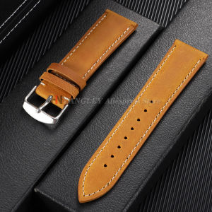 20mm 22mm Vintage Cowhide Stitching Watch Strap Band for Seiko for Rolex for Omega for Men Women Universal Replacement Wristband