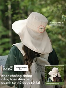 BILLI ZILLY | Mũ lưỡi trai chống nắng mùa hè mới 2025 cho nữ Mũ lưỡi trai đi xe đạp che chắn cổ tay áo chống tia UV Mũ lưỡi trai đi biển