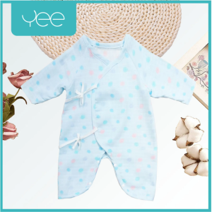 Yeeshop ชุดหมี/บอดี้สูทเด็กแขนยาว ชุดผ้าฝ้ายสำหรับเด็กอ่อน Cotton 100% สไตล์ญี่ปุ่น หลากลาย หลากสี ฟรีไซส์/0-12เดือน(1103)