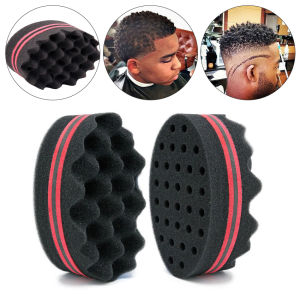 Spons Rambut Hair Sponge Barbershop Khusus Afro Warna Hitam Untuk Pria Rambut Gimbal Keriting Spon Sisir