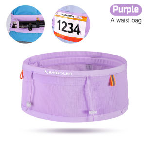 NEWBOLER | 2026 New Elastic Sports Waist Bag Pack Running Race Number Belt Triathlon Marathon Race Cycling Mountaineering Phone Waist Bag