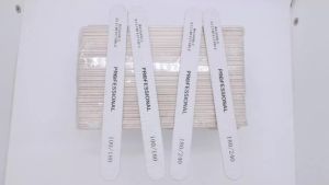 10-100PCS Wooden Nail File Professional Sanding Buffer Files 100/180/240 Double Side For Nail Art Pedicure UV Gel Tips Tools