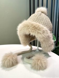 Winter Fur Ushanka Northeast Snow Day Changbai Mountain Plush Bonnet Heattech Cold-Proof Toque Outdoor Earmuffs Hat