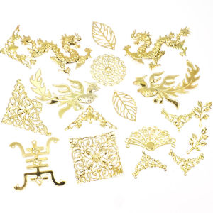 Bicai DIY Crystal Glue Ashtray Metal Laminate Frame Chinese Ancient Style Decoration Filler Phone Shell Stickers