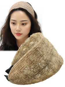 Womens Hair Band Cover Gray Hair Toothed Non Slip K-style Fabric Breathable Easiest for Match Wide-Edged Headband Hairpin Hair Band