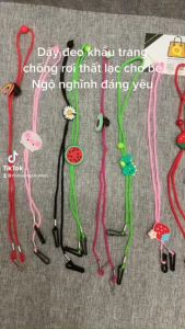 Dây Đeo hoạt hình đáng yêu cho nhiều màu sắc đeo khẩu trang chống rơi thất lạc