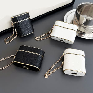 Luxury Metal Leather Sleeve & Wrist Strap Case For Airpods 1 2 3 & Soft Cover For Airpods Pro 2 Charging Box