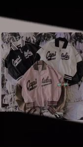 Áo Khoác Dù Nữ CAPI TALES Cổ Bomber Phối Gân Sọc Siêu Cá Tính - NHÂN MÃ CLOTHER