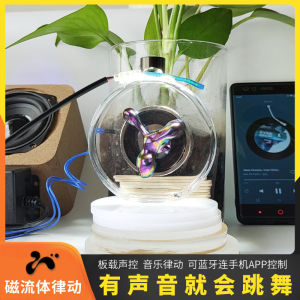 DIY Magnetic Fluid Venom Sound Detector Bluetooth Speaker Music Atmosphere Rhythm Light Companion Accessories Creative Toys