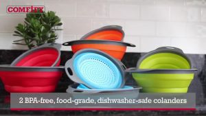 🔥FAST SHIPPING🔥 | 2 In 1 Set Fold-able Colander Strainer Vegetable Drainer Basket | Drain | Strain (Bekas Penapis Lipat)