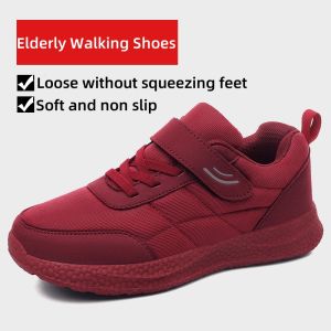 Breathable Comfortable Travel Shoes For Men and Women Non-Slip Walking Shoes Autumn Shoes for the Old Soft Bottom Middle-Aged and Elderly Sneakers