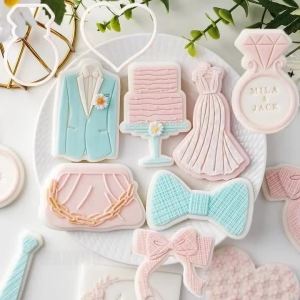 Ngày Lễ Tình Nhân Khuôn Làm Bánh Fondant Bằng Nhựa Thân Thiện Với Môi Trường Khuôn Dập Nổi Cho Bánh Quy Món Tráng Miệng Tem Dụng Cụ Làm Bánh Nhà Bếp