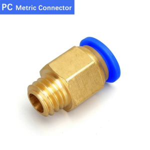 10pcs Fitting Lurus Pneumatic Type PC Drat Ukuran Selang 6mm Drat M8