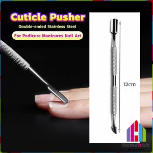 Homehub Stainless Steel Cuticle Shirker Trimmer Metal Double-Ended Finger Dead Skin Push Nail Tool