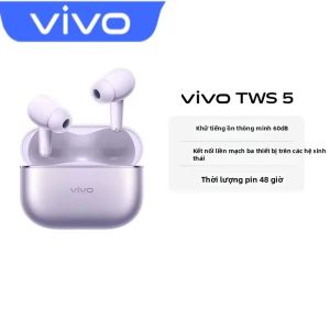 vivo | Tai Nghe Nhét Tai Chống Ồn Chủ Động Vivo TWS 5 Bluetooth 5.4 4 Mic ANC Khả Năng Chống Nước IP54 Màng Loa Gốm Tungsten