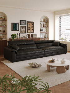 Minimalist Lazy Italian Sofa with Adjustable Headrest and Extra-wide Seat Depth